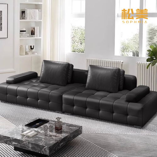 Роскошный модульный диван из натуральной кожи