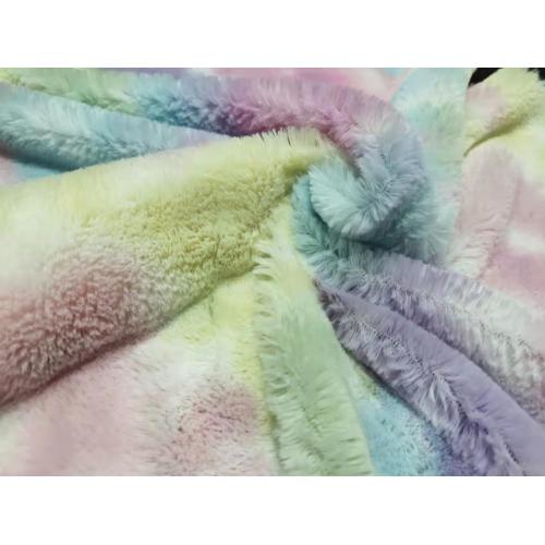 100%polyesterbindningsfärgad PV-fleece stickningstyg