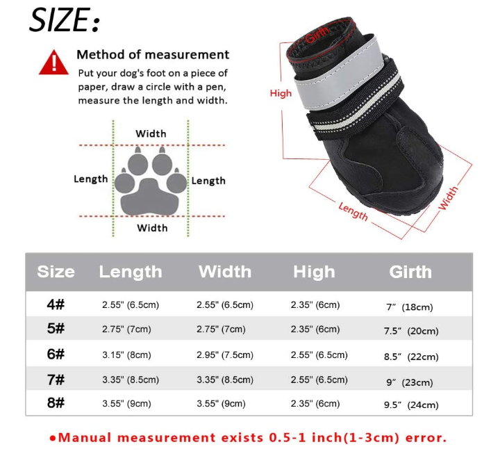 Waterproof Dog Boots Shoes