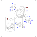 SEAT ASSY 17A-57-22112/17A5722112 is applicable to models such as bulldozers D155A D275A D85A etc