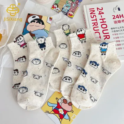 Korean Cartoon Crayon Shin chan Short Socks