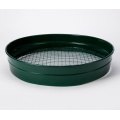 Green galvanized metal sieve with interchangeable mesh