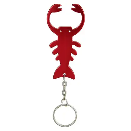 Personalized Metal Lobster Bottle Opener Keychain