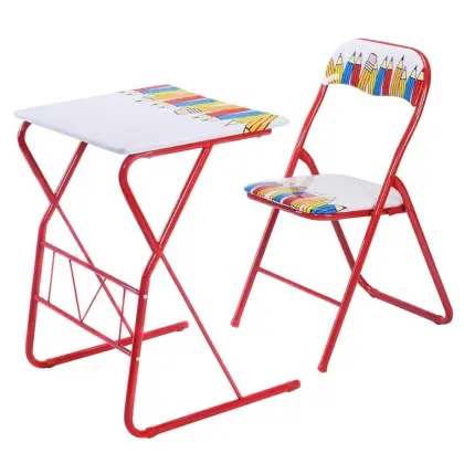 Children Study Table Sets with Desk and Folding Chair