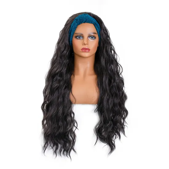 aishili wholesale hair headband wigs for black woman curly headband wig synthetic headband  wig