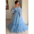 Ruffle Tulle Princess Prom Dresses