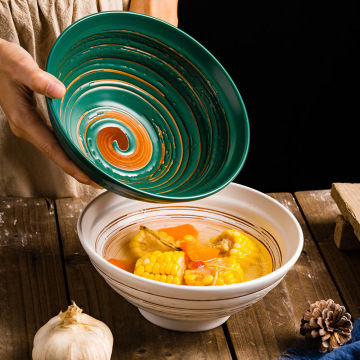 Japanese Style Wholesale Porcelain Ramen Noodle Bowl, 1000ml Ceramic Large Soup Bowl