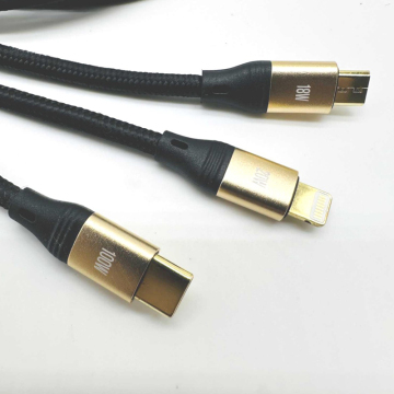 High quality 3in1 fast charging USB cable