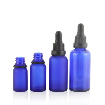 Factory direct wholesale cobalt blue glass dropper bottle