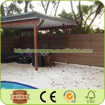 outdoor wood plastic composite garden fence for backyard