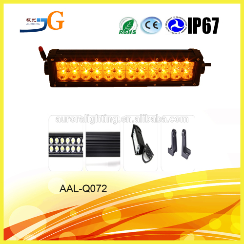 7.5'' 36w dual color white and amber wireless remote control flashing strobe light bar AAL-Q036