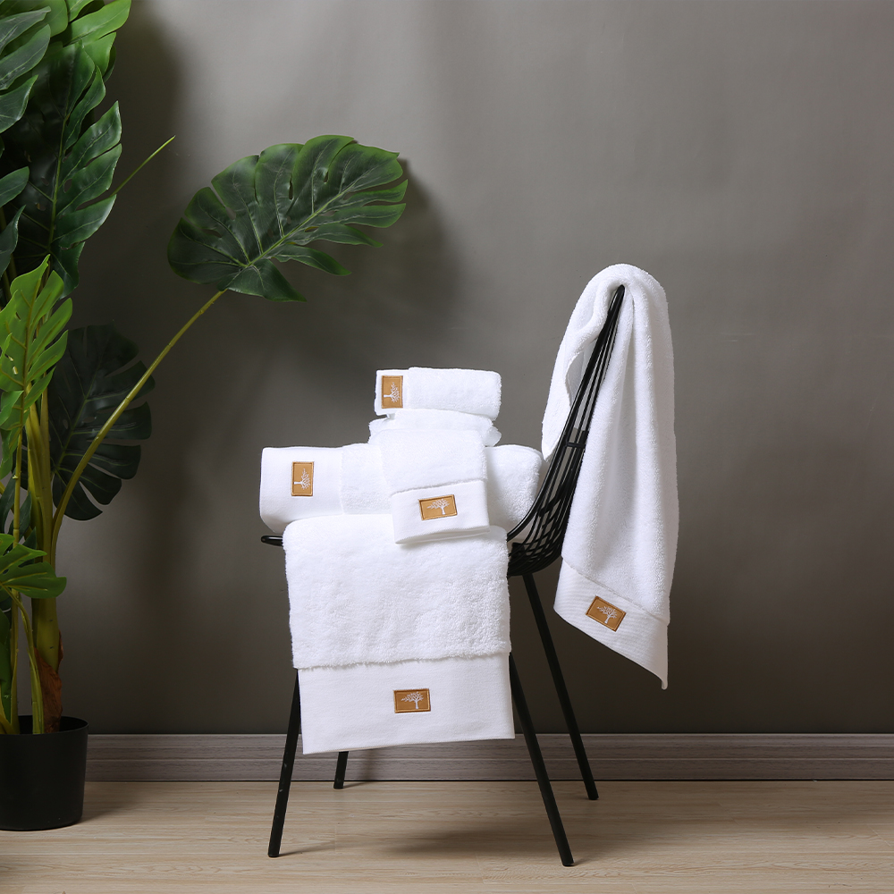Asciugamano da bagno personalizzato bianco super assorbente