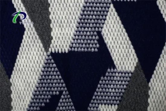 triangle patchwork jacquard design pint pattern boiled wool knit fabric