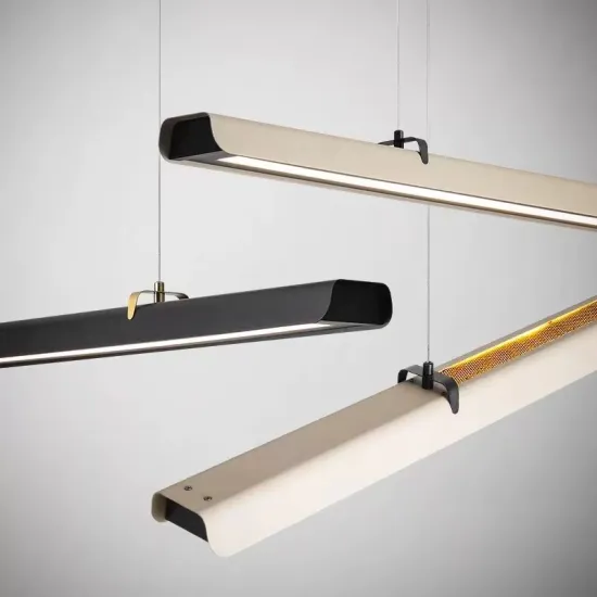 Luxury Nordic Bedroom Study LED Line Chandelier for Projects