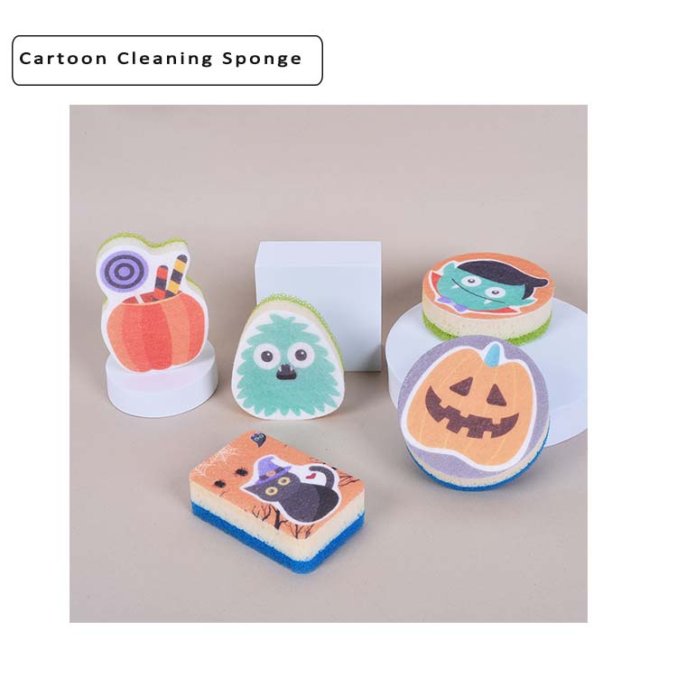 Cartoon Fruit Cleaning Sponge Jpg