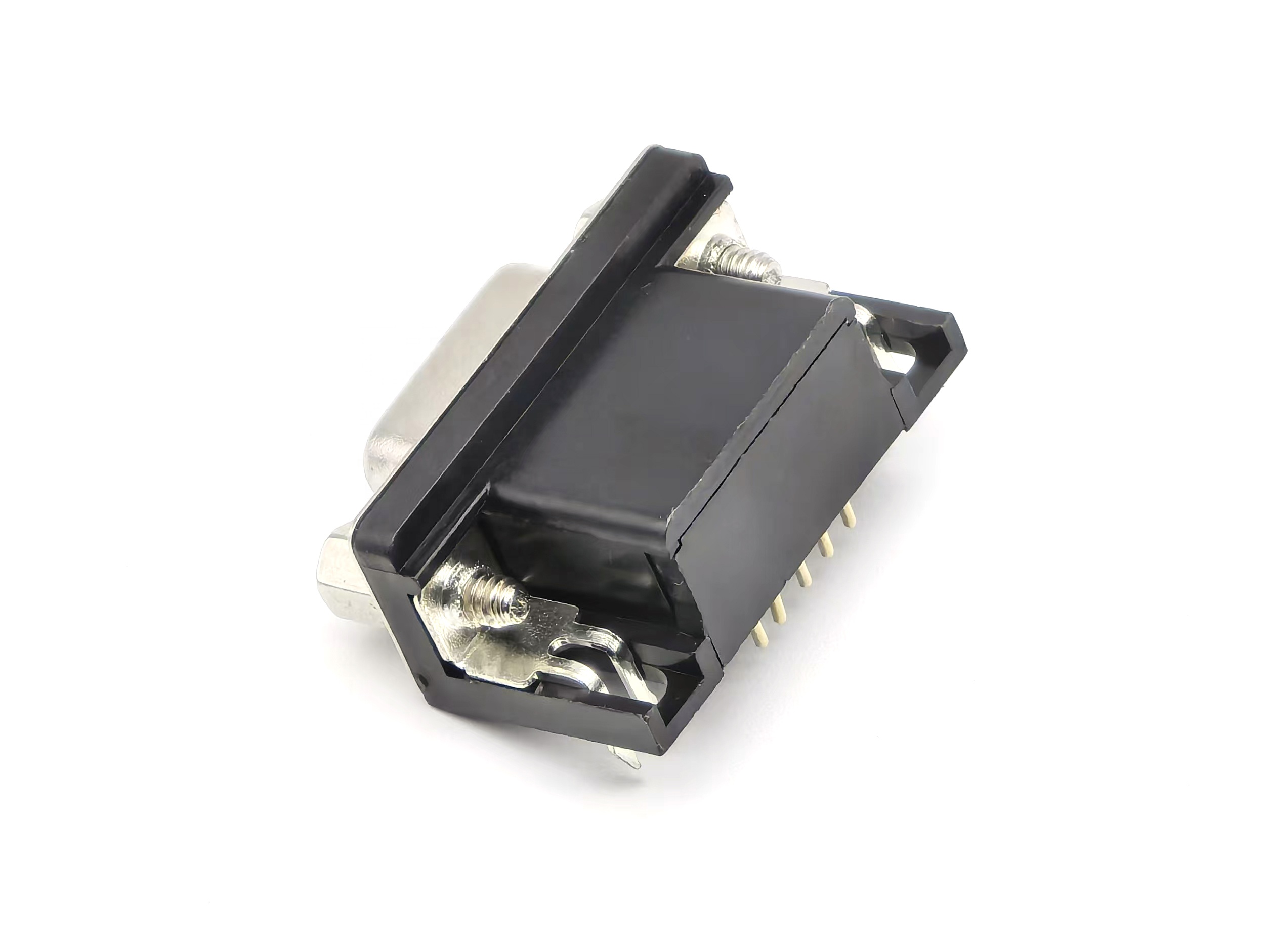 D-Sub Connector: Female 3-Row 8.89mm Selective Gold Plating Riveted Black Plastic RoHS Compliant 15P