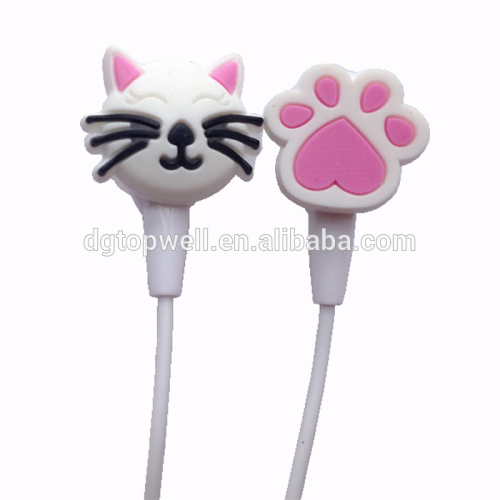 Cartoon and cute design custom shaped earphones for children/kids