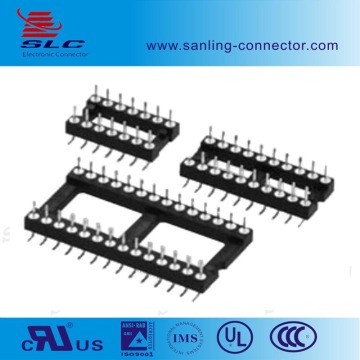 2.54mm pitch smt machine round pin ic socket connector
