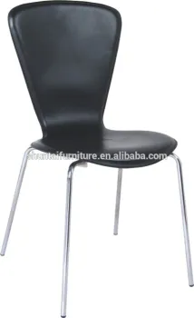 hard PVC steel tube chromed dining chair at lower price