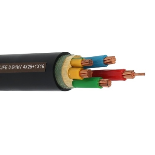 Cable de alimentación aislado de PVC NYY 25 mm2