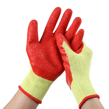 Custom Latex Coated Gloves: Industrial Safety Anti-Slip Rubber Grip Red Latex Gloves for Garden and Work