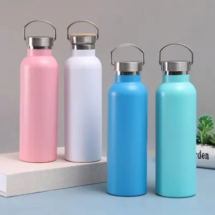 Custom Logo Vacuum Insulated Stainless Steel 500ml Water Bottle Thermos