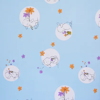 blue colour Kids bedroom wallpaper for home decoration