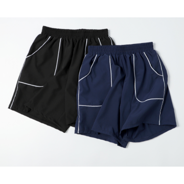 Women's Woven Fabric Sports Shorts With Elastic Waist