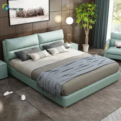 Nordic Solid Wood Simple Modern Double Bed