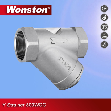 Stainless Steel Y Strainer with Thread End 800wog