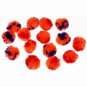 Pompom di cachemire multicolore