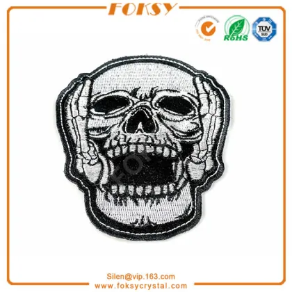 Roar Skull applique embroidery patches