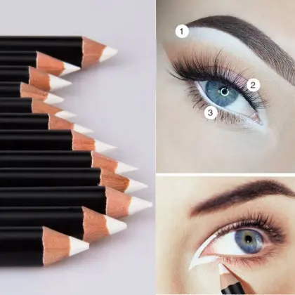 High-Quality Cosmetics: Menow Wooden Rod White Silkworm Pen Eyeliner Eye Shadow Pen