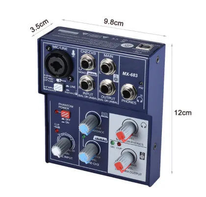 GPUB MX-683 Professional Audio Interface for Computer and Macbook