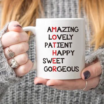 Personalisierte lustige Kaffeetasse für Mutter - Weihnachtsgeschenk Steinzeug Sublimation Tasse