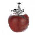 Stone Pendant Necklace Pure Natural Crystal Gemstone Christmas Apple Shape for Women and Girls Pendant Fashion Jewelry