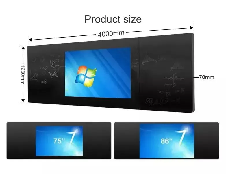 Smart Interactive Nano Blackboard 85 Inch LCD Touch Screen for Schools