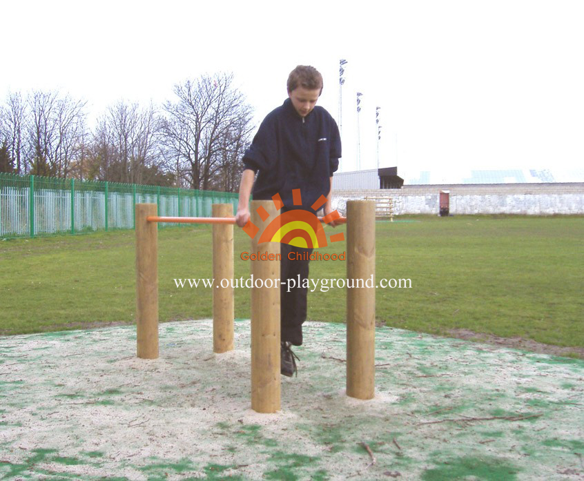 Wooden Parallel Bars Balancing Playground For Sale