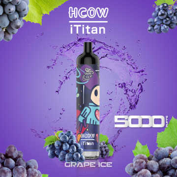 Новейший HCOW Ititan 5000Puffs Перезаряжаемый одноразовый вейп