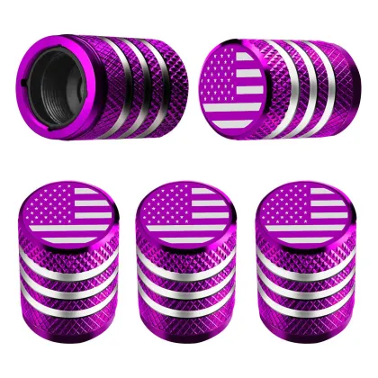 Universal Corrosion-Resistant American Flag Tire Valve Stem Caps and Covers for Car Tires