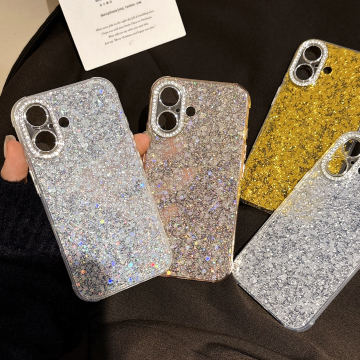 Flash Powder Acrylique ToProphic Case pour iPhone 16 Pro Max, 15 Pro, 14, 13