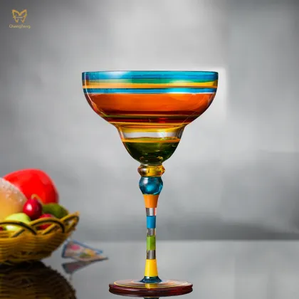 Europe Lead-Free Colored Drawing Wine Glasses