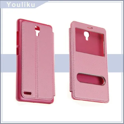 luxury pu leather phones cover for xiaomi redmi note