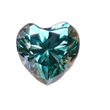 ASTWO Heart Cut Mossanite 6.5*6.5mm Super Green Loose Stone for Fine Jewelry Rings