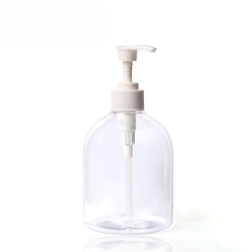 Bouteille de pompe à lotion en plastique transparent pour animaux de compagnie de 500 ml