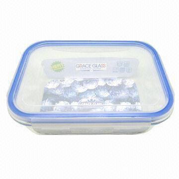 Rectangle-shaped Pyrex Borosilicate Glass Lunch Box With Transparent ...