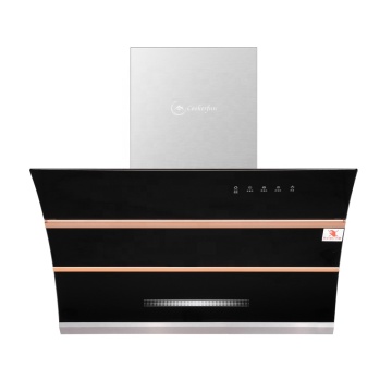 Commercial Kitchen 900MM Smoke Suction Painted Black Automatic Open Two Motors Auto Clean Extractor  Chimney Hood