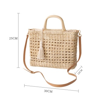 2021 straw handle basket design lady bag