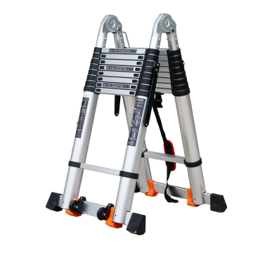 Folding aluminum telescopic multi-functional ladder