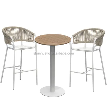 New Arrival Metal Luxury Restaurant Furniture: Bar Stool & Table Set for Garden Leisure